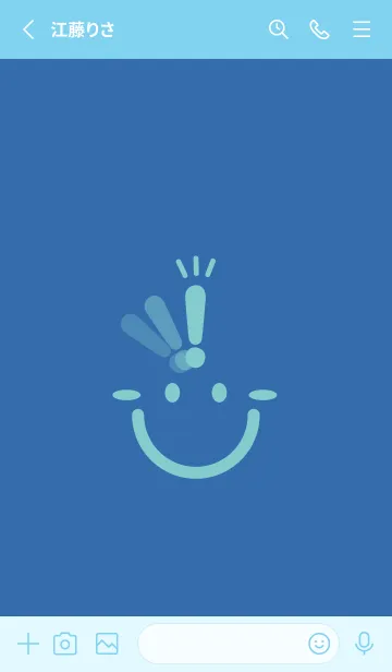 [LINE着せ替え] スマイル＆ヒラメキ ウルトラマリーンの画像2