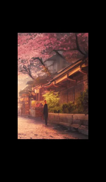 [LINE着せ替え] 和の夜桜#DL018。の画像1