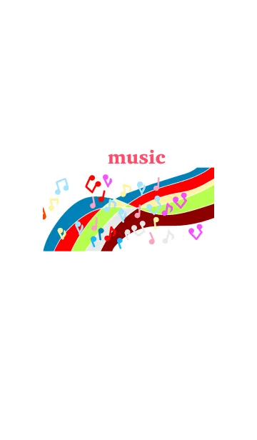 [LINE着せ替え] 音楽音符波の音楽イメージの画像1