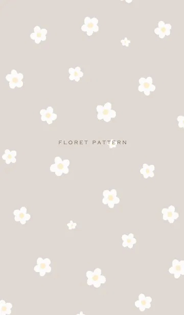 [LINE着せ替え] Floret Pattern - 02-01 Beige Ver.iの画像1