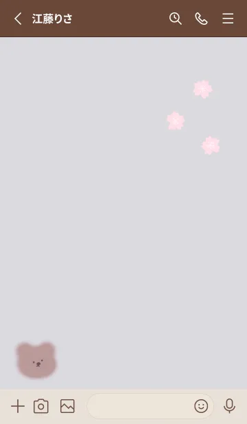 [LINE着せ替え] クマと桜✿バイオレット04_1の画像2