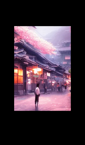 [LINE着せ替え] 和の夜桜#DM011。の画像1