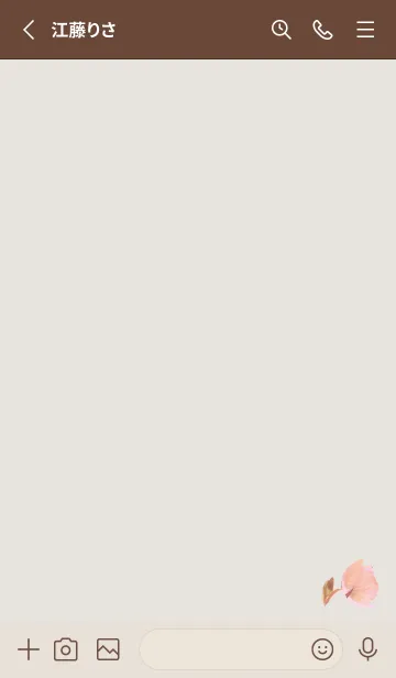 [LINE着せ替え] ベージュ : 優しさのクリスマスローズの画像2