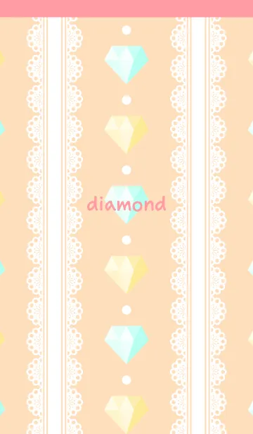 [LINE着せ替え] レースとダイヤモンドの着せかえ ピンク2の画像1