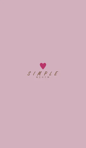 [LINE着せ替え] DUSKY PINK BROWN - SIMPLE HEART 28の画像1