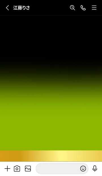 [LINE着せ替え] Apple Green Gold Black  Theme (JP)の画像2