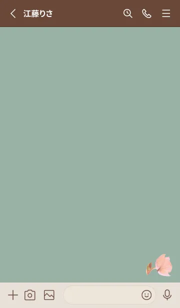 [LINE着せ替え] ベージュ カーキ : 優しさクリスマスローズの画像2