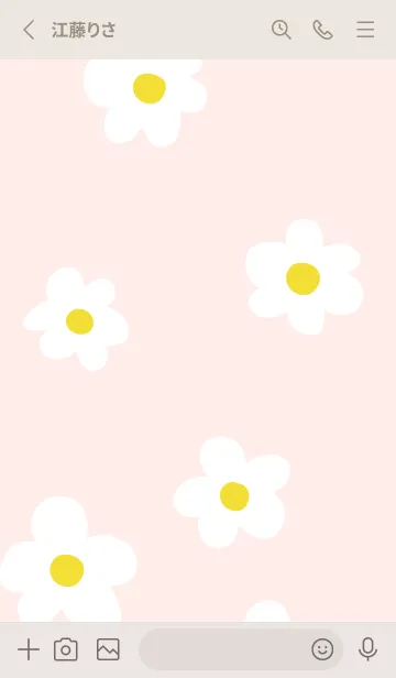 [LINE着せ替え] 白い花 おしゃれ27の画像2