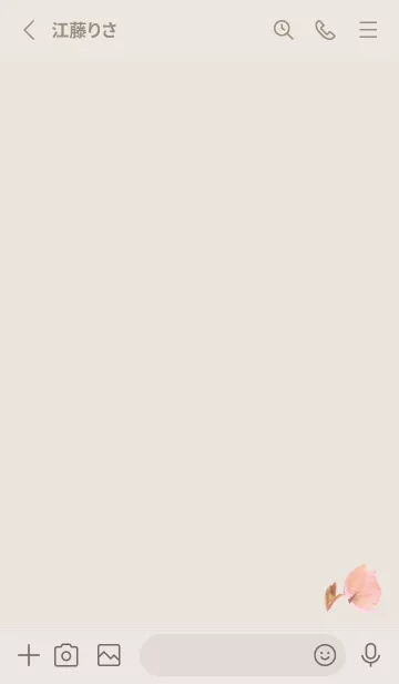 [LINE着せ替え] ベージュ ピンク:優しさのクリスマスローズの画像2