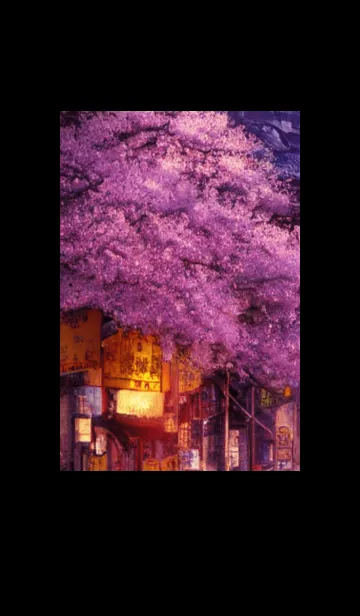 [LINE着せ替え] 和の夜桜#DM02。の画像1