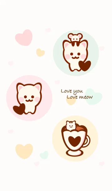 [LINE着せ替え] Little meow meow tea setの画像1