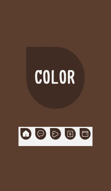 [LINE着せ替え] brown color J21の画像1