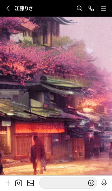 [LINE着せ替え] 和の夜桜#DN12。の画像2