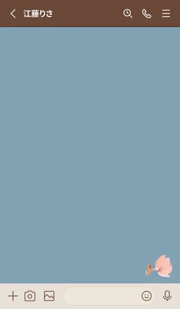 [LINE着せ替え] ベージュと青 : 優しさのクリスマスローズの画像2