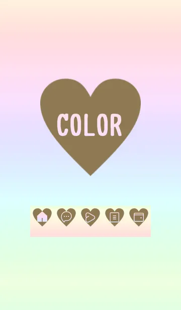 [LINE着せ替え] yellow color rainbow F05の画像1