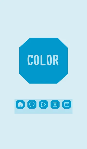 [LINE着せ替え] blue color K22の画像1