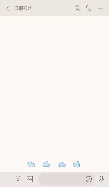 [LINE着せ替え] ゆるいサメと仲間たち。ライトベージュの画像2