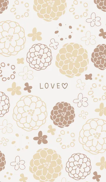 [LINE着せ替え] 北欧風 花と輪20の画像1