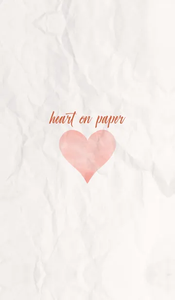 [LINE着せ替え] simple watercolor heart on paper 27の画像1