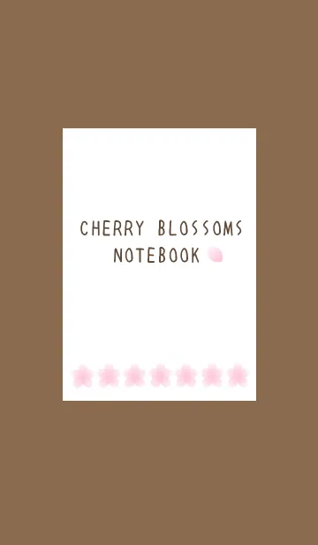 [LINE着せ替え] サクラ咲くノート/ブラウンの画像1