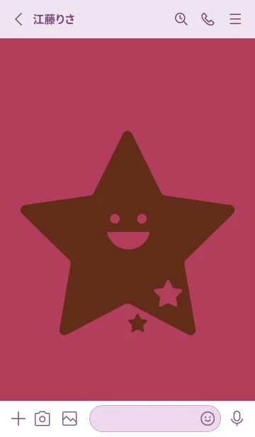 [LINE着せ替え] 星型の着せかえ ワインレッドの画像2