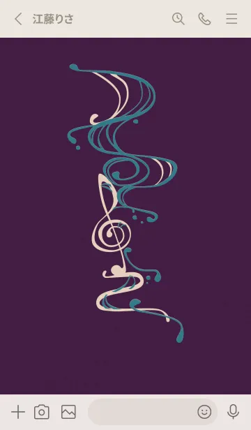 [LINE着せ替え] 和音 流水 音楽記号 艶やか09版の画像2