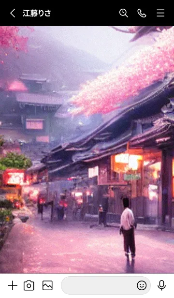 [LINE着せ替え] 和の夜桜#DM33。の画像2