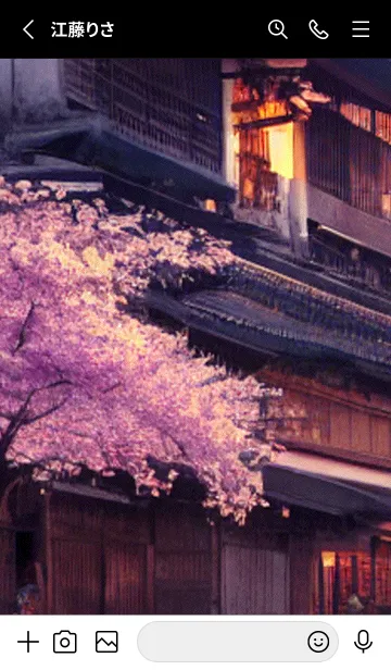 [LINE着せ替え] 和の夜桜#DN111。の画像2