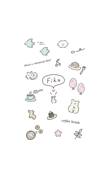 [LINE着せ替え] 「Fika」桜✿White01_1の画像1