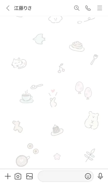 [LINE着せ替え] 「Fika」桜✿White01_1の画像2