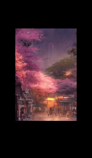 [LINE着せ替え] 和の夜桜#DN130。の画像1