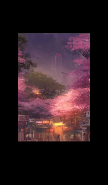 [LINE着せ替え] 和の夜桜#DN129。の画像1