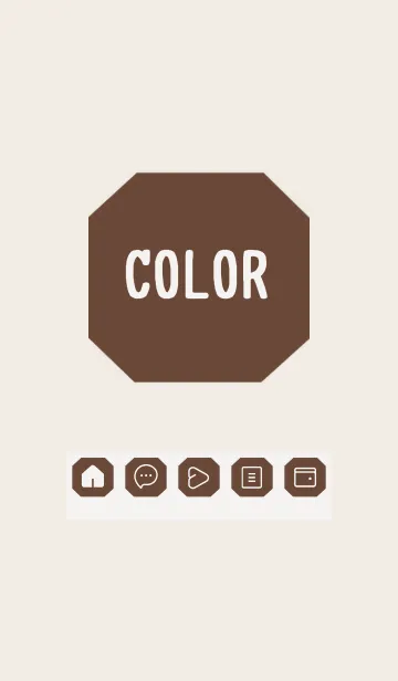 [LINE着せ替え] brown color K22の画像1