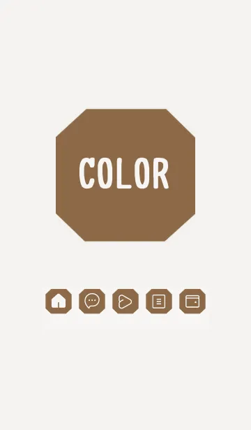 [LINE着せ替え] brown color K23の画像1