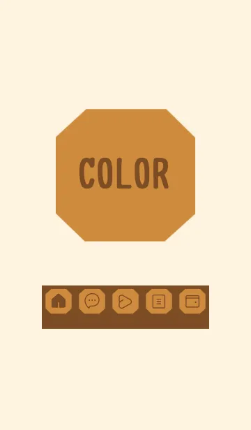 [LINE着せ替え] brown color K24の画像1