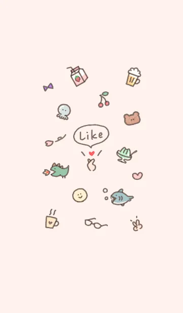 [LINE着せ替え] 指ハート2♥オレンジ13_1の画像1