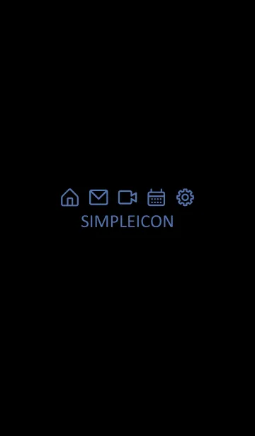 [LINE着せ替え] SIMPLE ICON -BLACK- 30の画像1