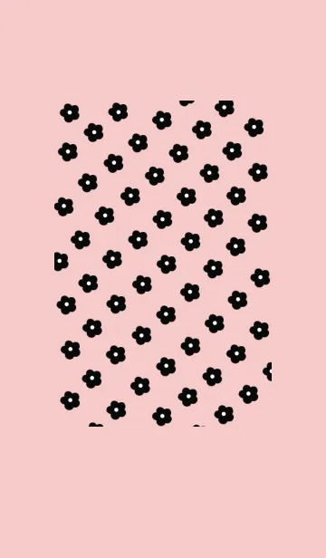 [LINE着せ替え] natural flower(black pink)の画像1