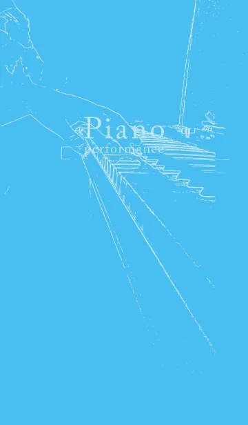 [LINE着せ替え] ピアノ演奏  パステルブルーの画像1