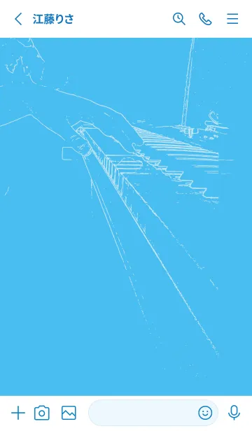 [LINE着せ替え] ピアノ演奏  パステルブルーの画像2