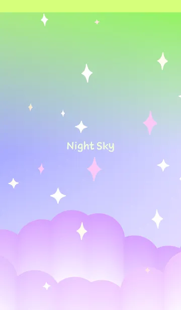 [LINE着せ替え] キラキラ夜空の着せかえ モスグリーンの画像1