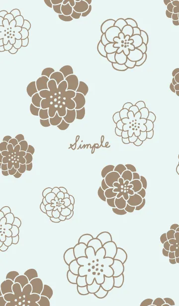 [LINE着せ替え] 北欧風 茶色い花28の画像1