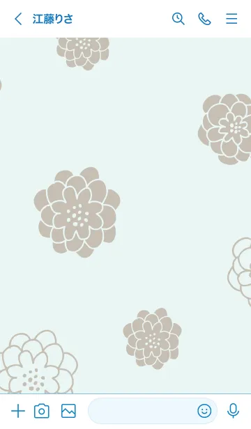 [LINE着せ替え] 北欧風 茶色い花28の画像2
