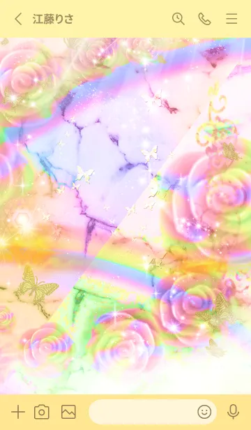 [LINE着せ替え] 着替えを変えて幸運になる虹色の薔薇の画像2