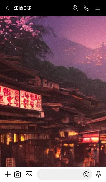 [LINE着せ替え] 和の夜桜#DN115。の画像2