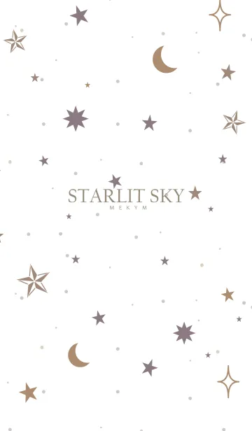 [LINE着せ替え] SIMPLE STARLIT SKY WHITE.MEKYM 10の画像1