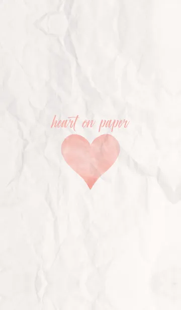 [LINE着せ替え] simple watercolor heart on paper 30の画像1