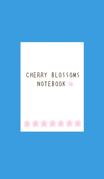 [LINE着せ替え] サクラ咲くノート/ブルー/イエローの画像1