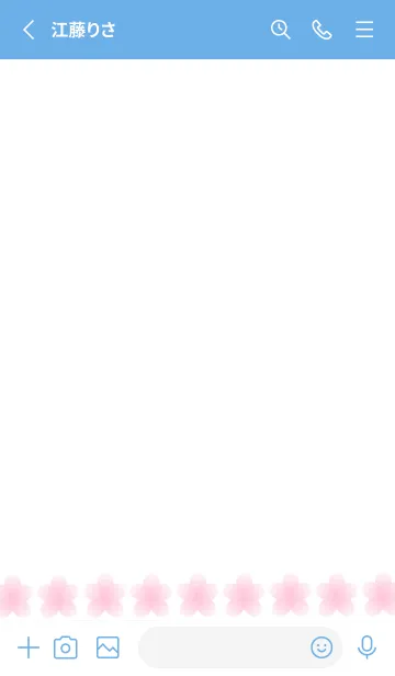 [LINE着せ替え] サクラ咲くノート/ブルー/イエローの画像2