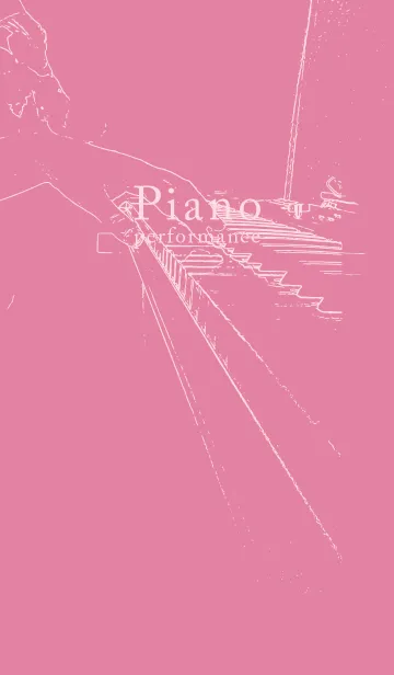 [LINE着せ替え] ピアノ演奏  ディープオーキッドピンクの画像1